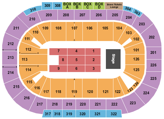 Michelob ULTRA Arena At Mandalay Bay LIT AF Tour Seating Chart